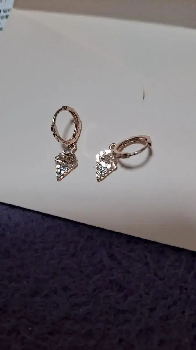 14k ice cream cone earrings