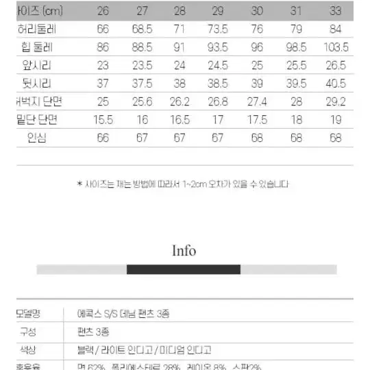 에콕스 청바지 27