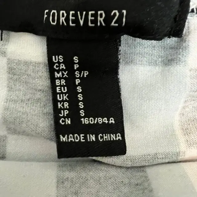 포에버21 체커보드 튜브탑 forever21