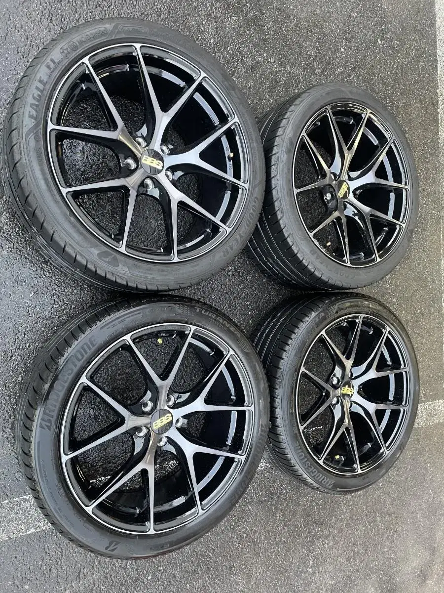 [판매] BBS cir 사제19인치 휠타이어셋.벤츠e클,bmw5,7