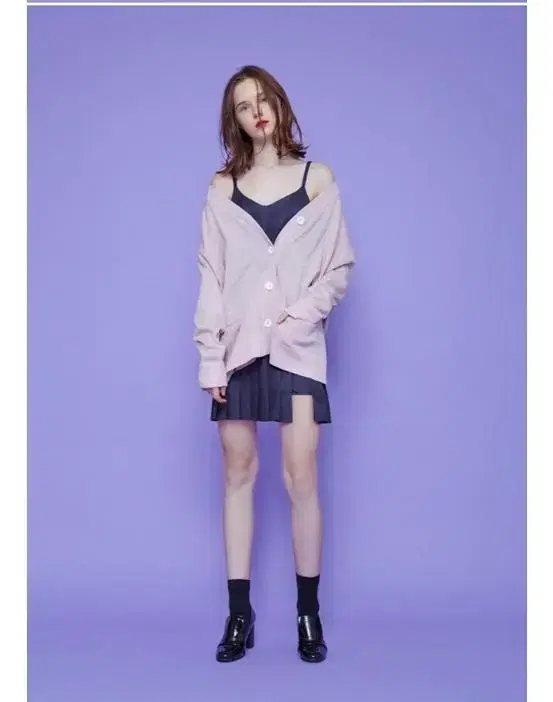 마가린핑거스 17ss 글리터 브이넥 가디건