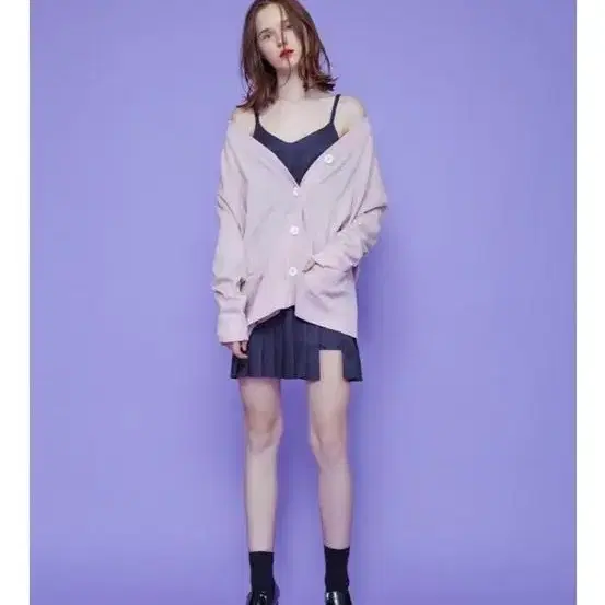 마가린핑거스 17ss 글리터 브이넥 가디건