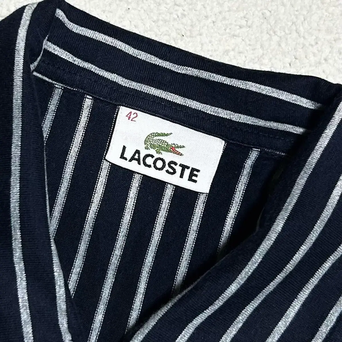 [ M ] Lacoste 라코스테 네이비 긴팔카라티