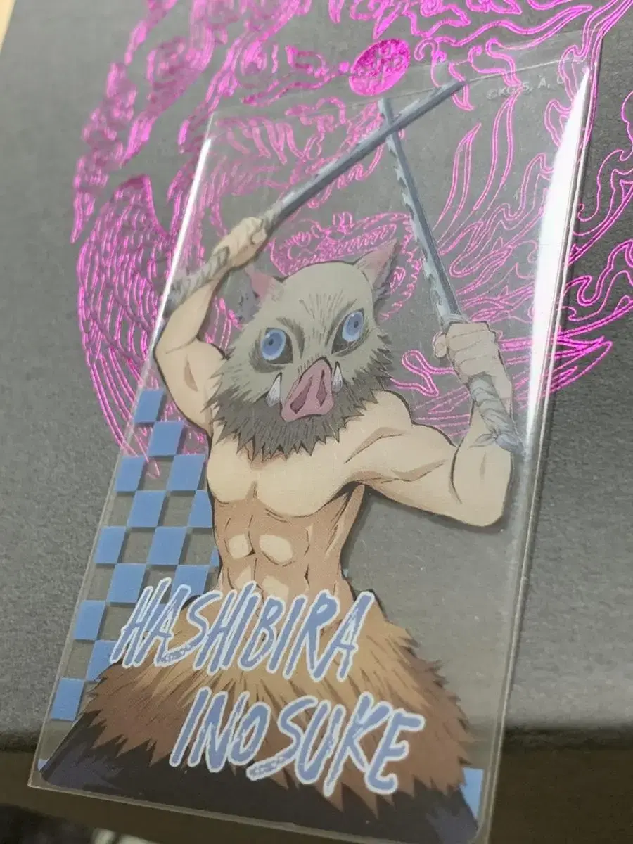 Demon Slayer Hashibira Inosuke Transparent Photocard Kard