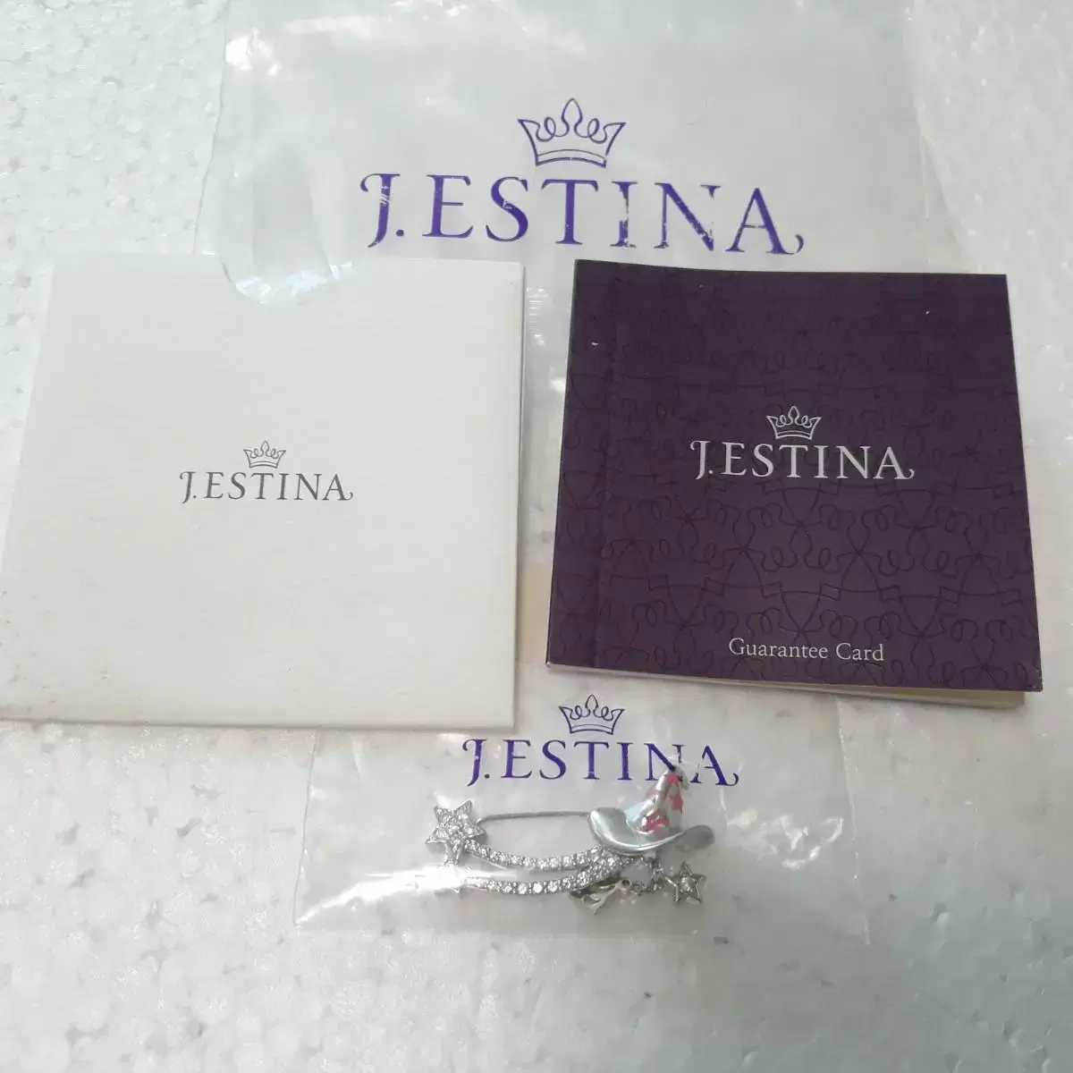 (직)거래 만 가능 ] J.ESTINA (925 실버) {큐빅} 브로치