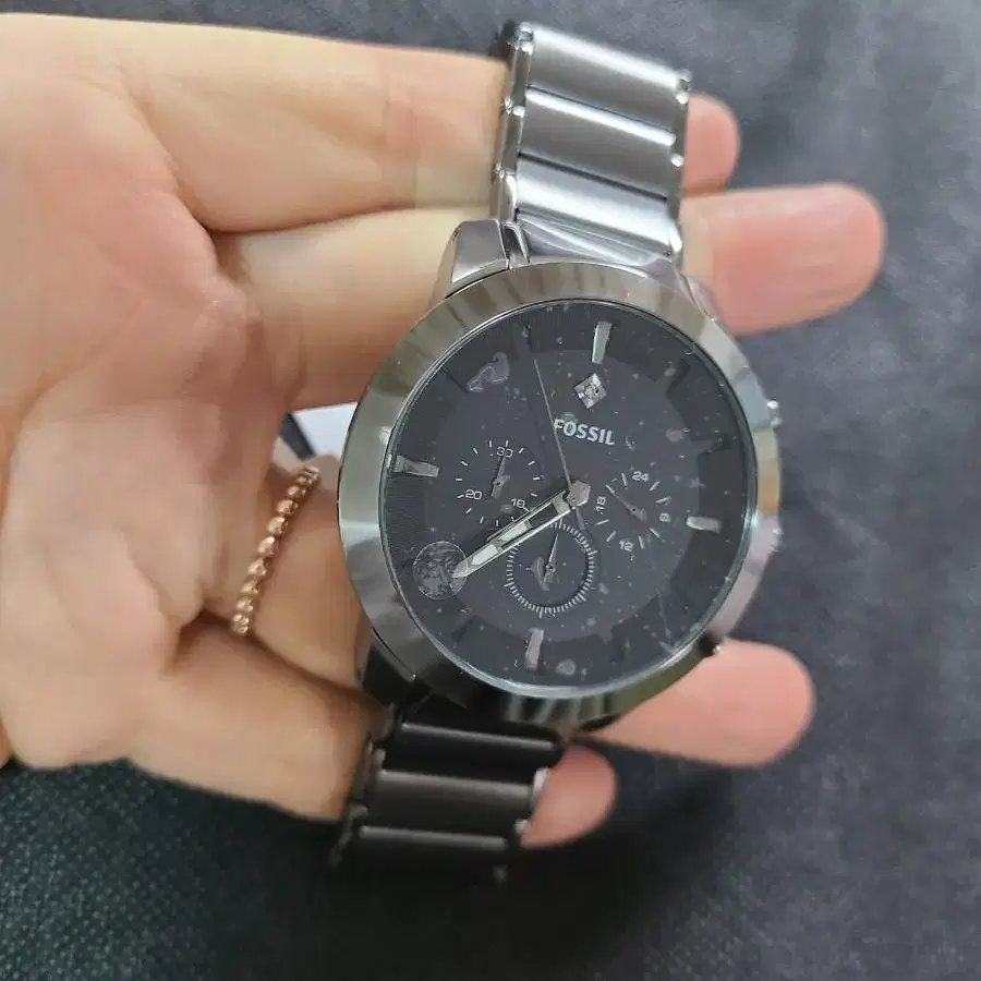 FOSSIL 그레이 스틸 남성용 시계FS4680 새제품 판매합니다.