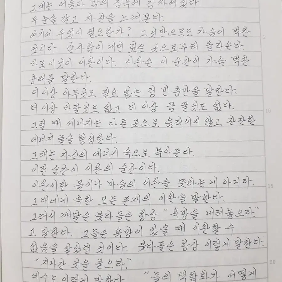 손글씨, 손편지, 과제 필기 대필  해드립니다.