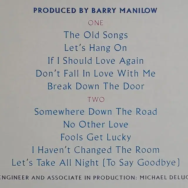 (수입LP) BARRY MANILOW