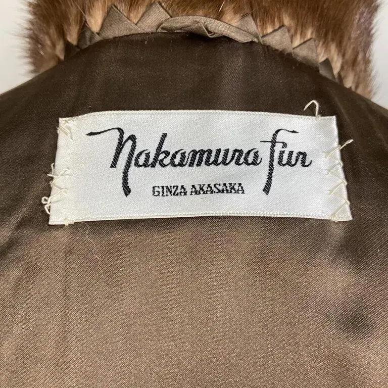 NAKAMURA FUR 데미퍼프 풀스킨 하프 밍크 코트