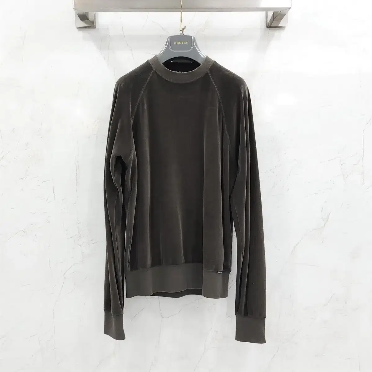 M / Tom Ford Velour crewneck knit