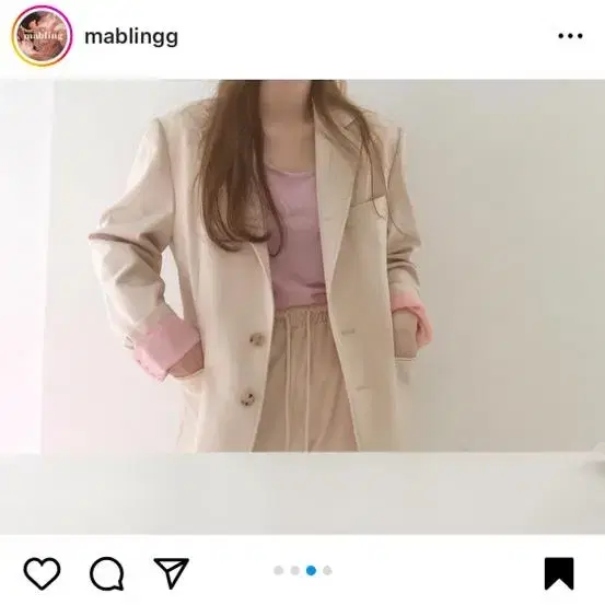 마블링 mabling 배색 자켓