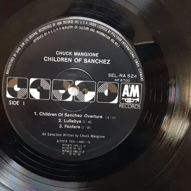 Chuck Mangione - Children of Sanchez LP