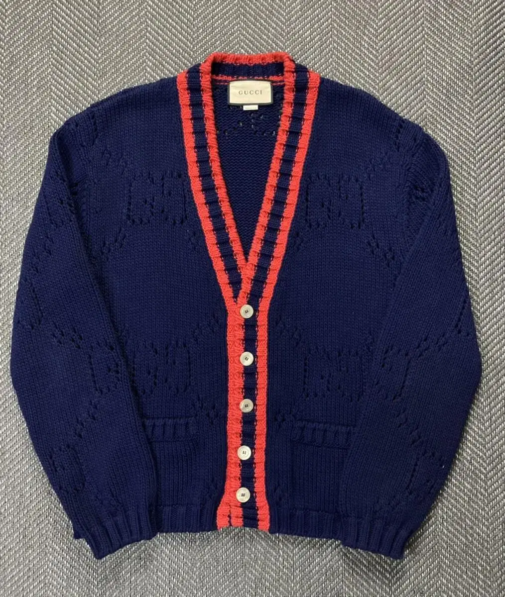 (Genuine) Domestic Gucci Web Knit Cardigan L