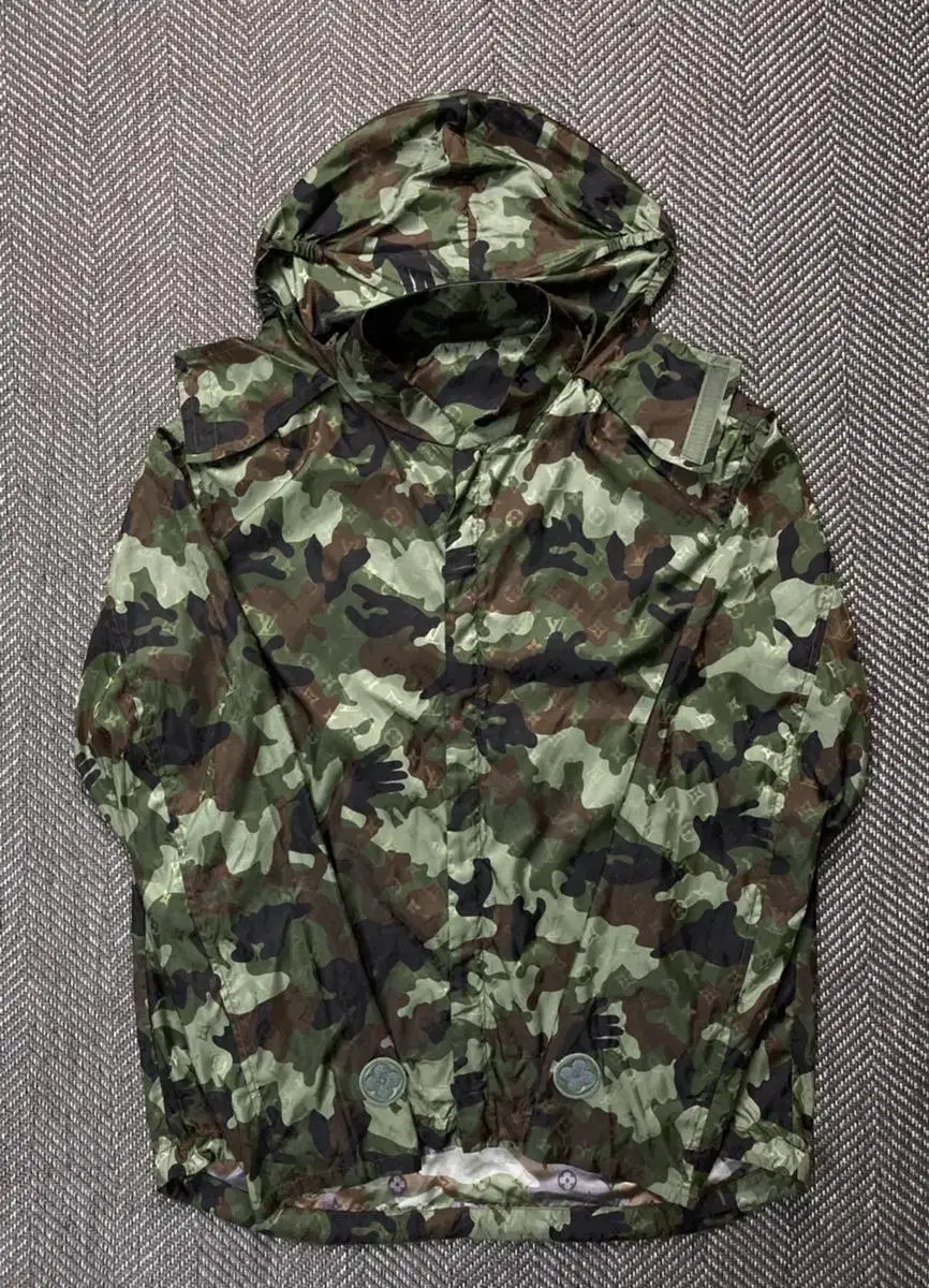 (Genuine) Domestic Louis Vuitton Camo Windbreaker Windbreaker