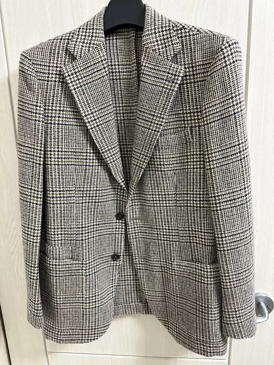 Quick sale real color ivory yarn x drexel herringbone glencheck jacket 38R