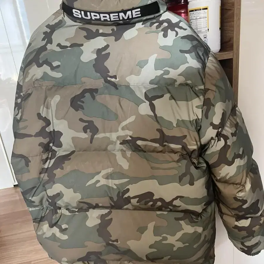 슈프림 Supreme 카키 리플렉티브 카모 패딩L