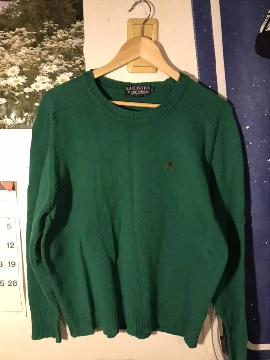 Japan LUCKIES Green Knit M