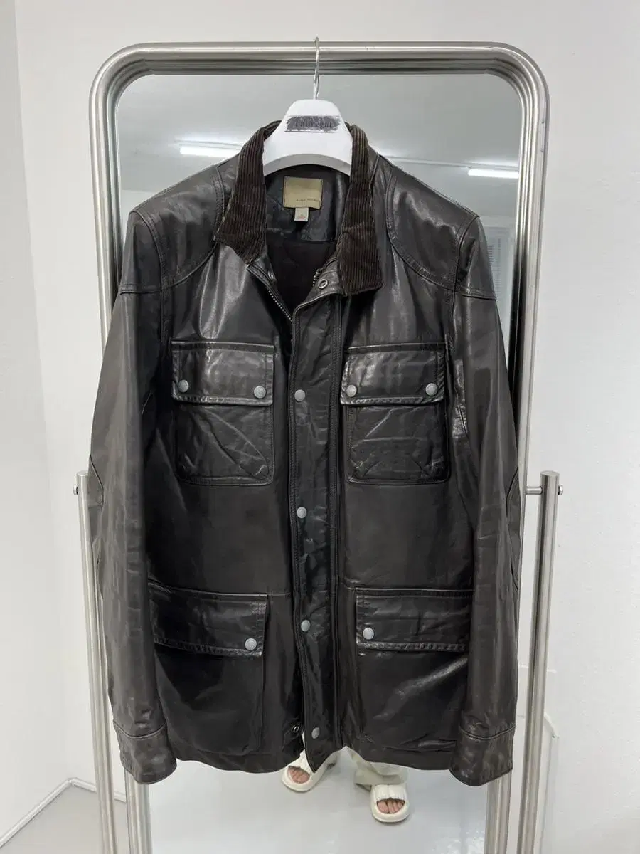 Banana Republic Leather Safari Jacket