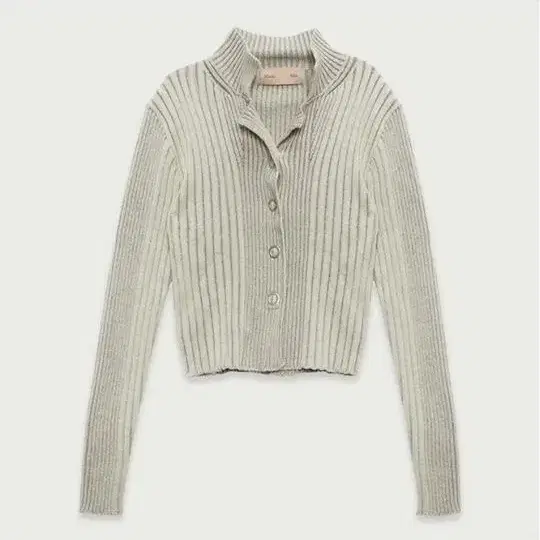 마뗑킴 snap collar knit cardigan 가디건 올리브