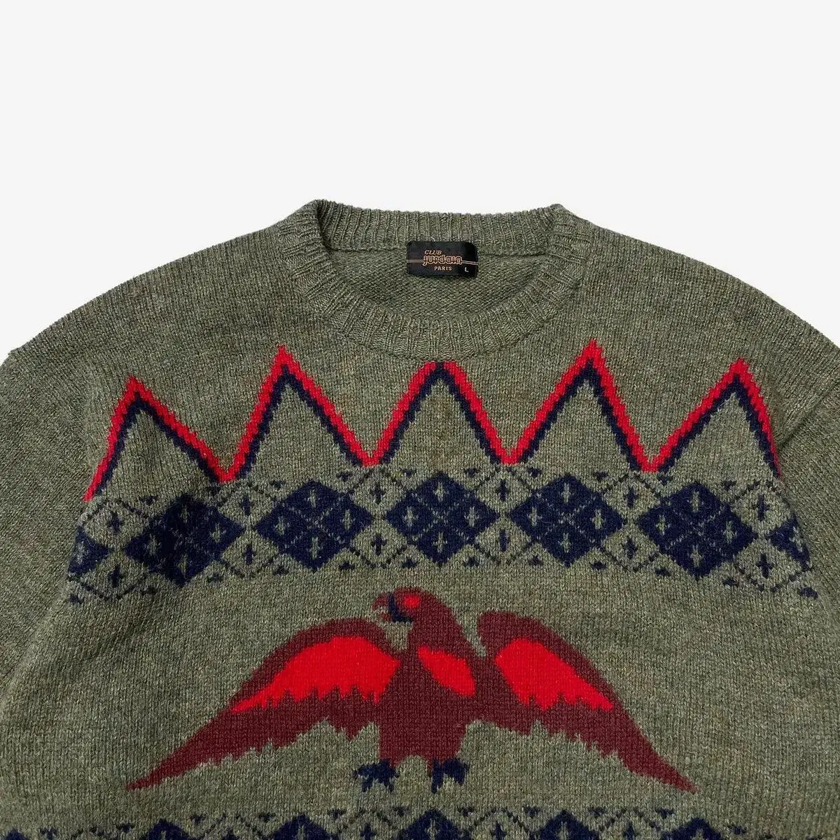 1990's native american bird pattern knit