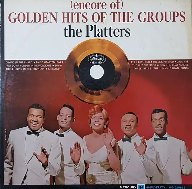 미국원반/초판/The Platters- 골든힛트 LP