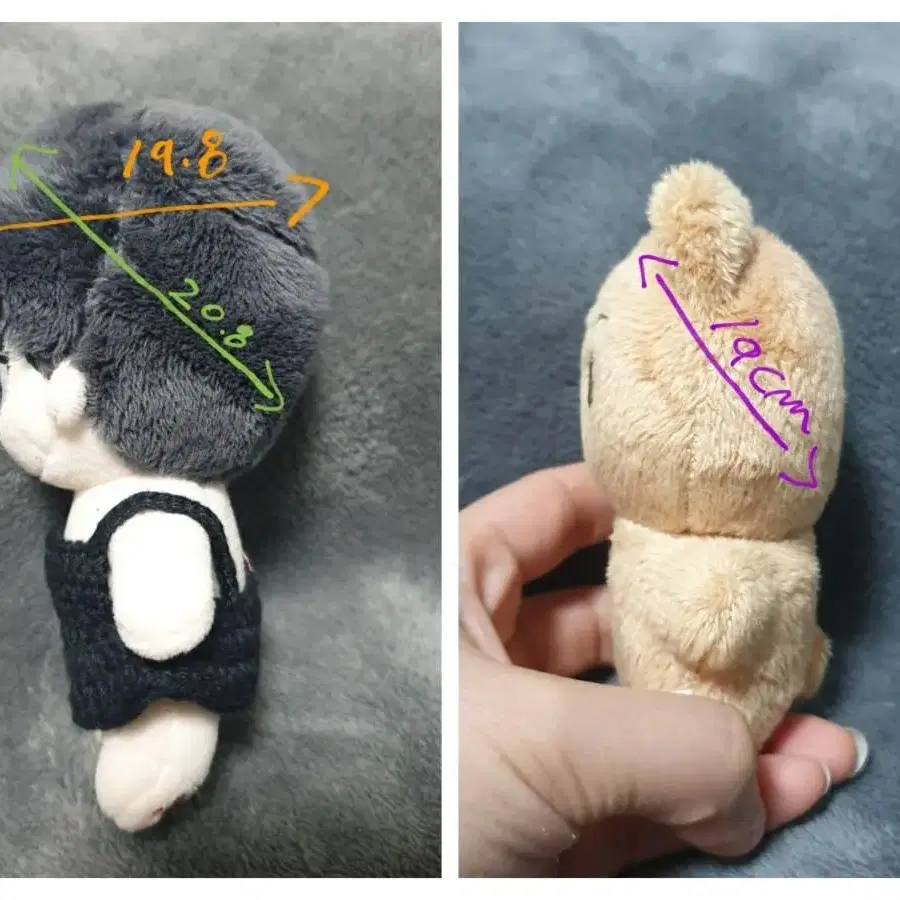 10cm 인형 뜨개옷(원피스 + 베레모 세트)판매