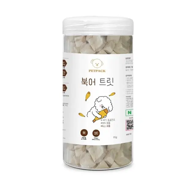 펫팩 동결건조 간식 북어트릿 95g