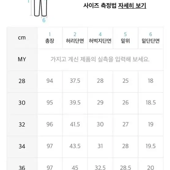 브랜디드 크림진 32 사이즈