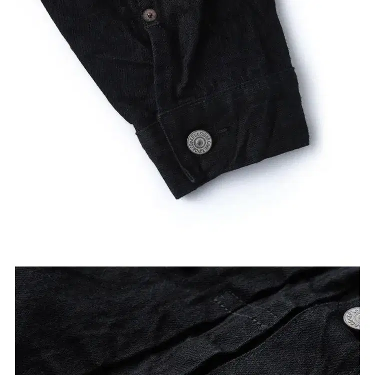 슈가케인 sc14601 denim jaket black