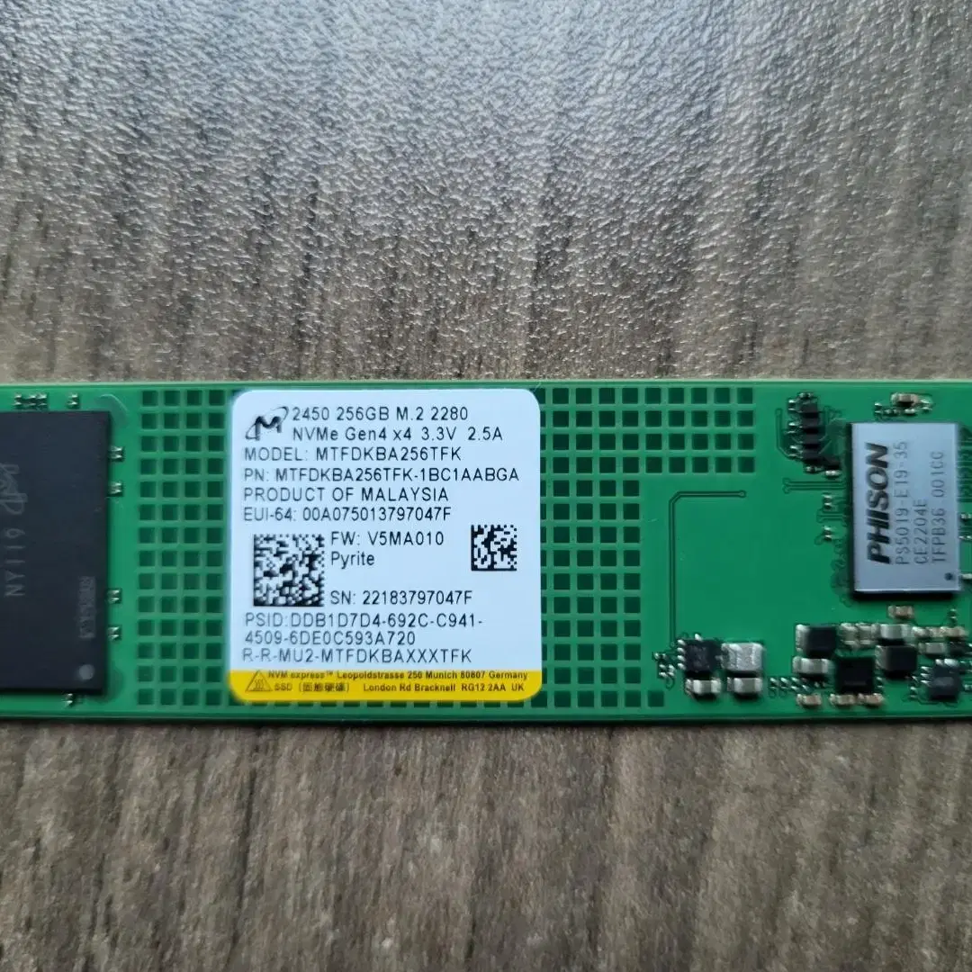 마이크론 NVME 256G