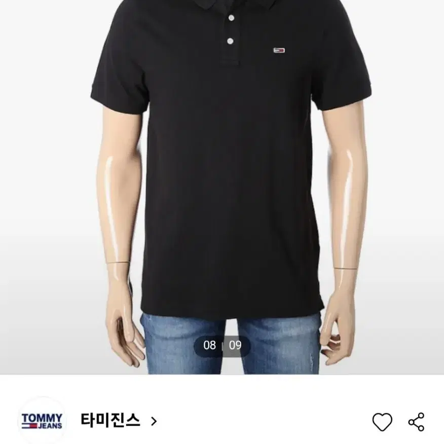 (새제품) 타미진스 남성 코튼 베이직 폴로 티셔츠