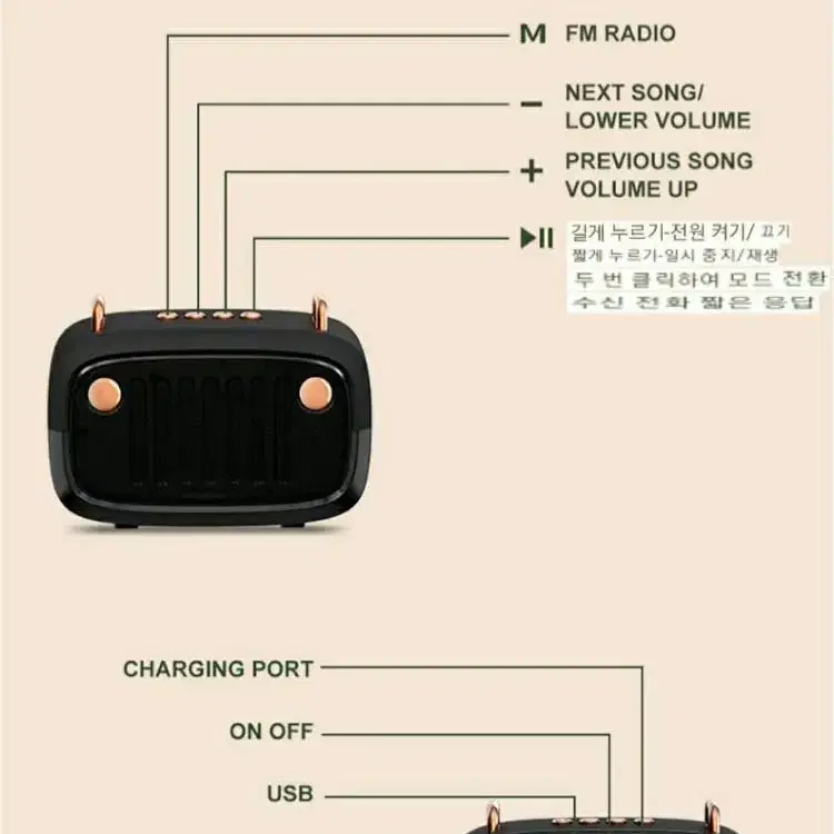 HD음질 블루투스 스피커 BS-32D