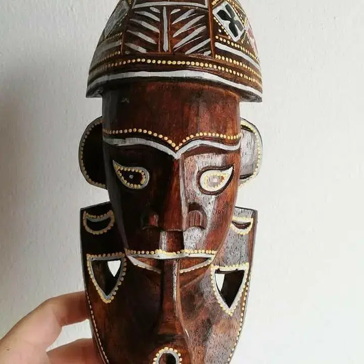 인도네시아 수공예품 Mask Tribal African Wise