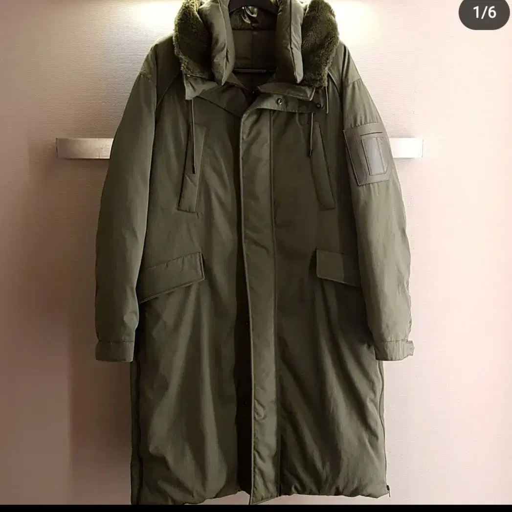 준지/ 18fw 양털 카키롱패딩/ 46size