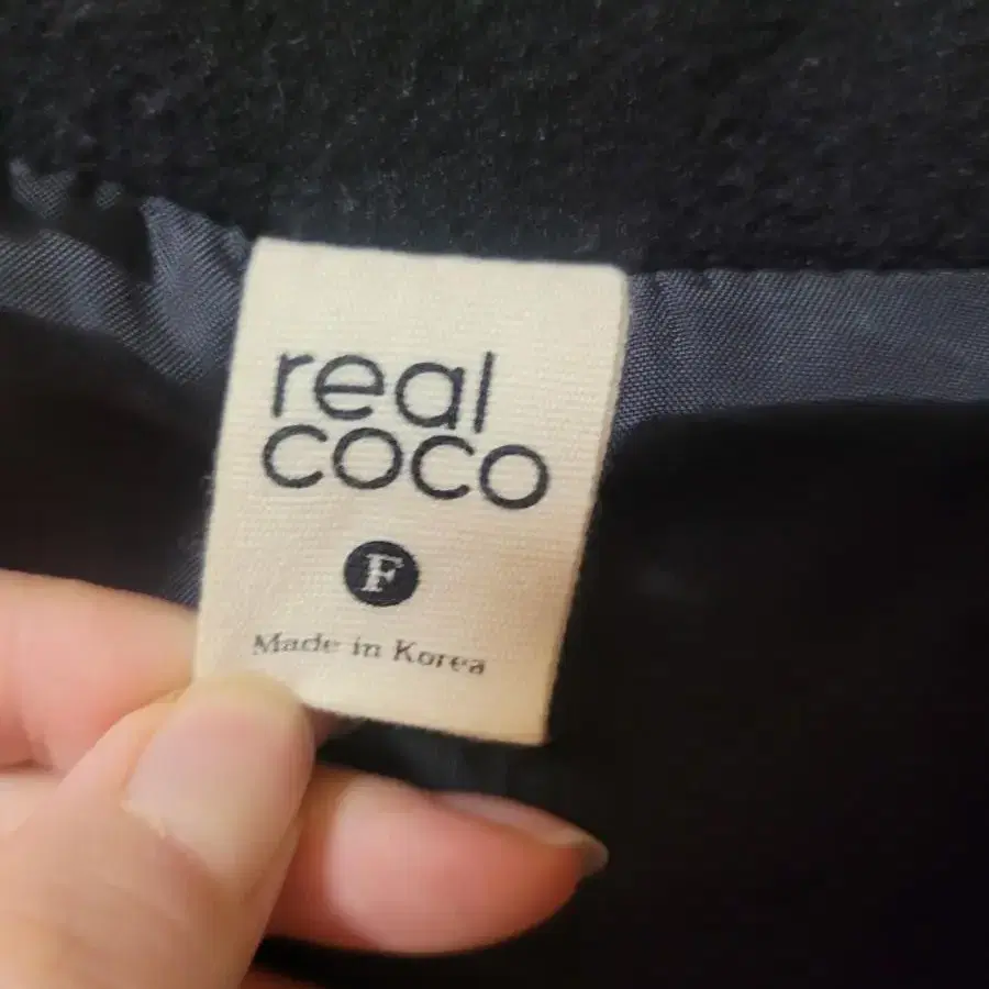 택포]real coco 블랙 여성코트