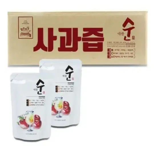 (무배)영주마실 사과즙 애플순 110ml x 80포 NFC 착즙