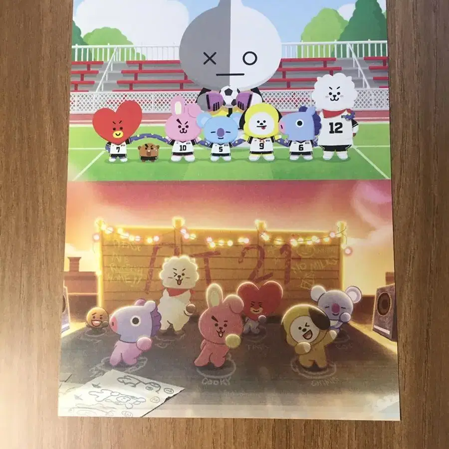 BT21 편지지, 엽서