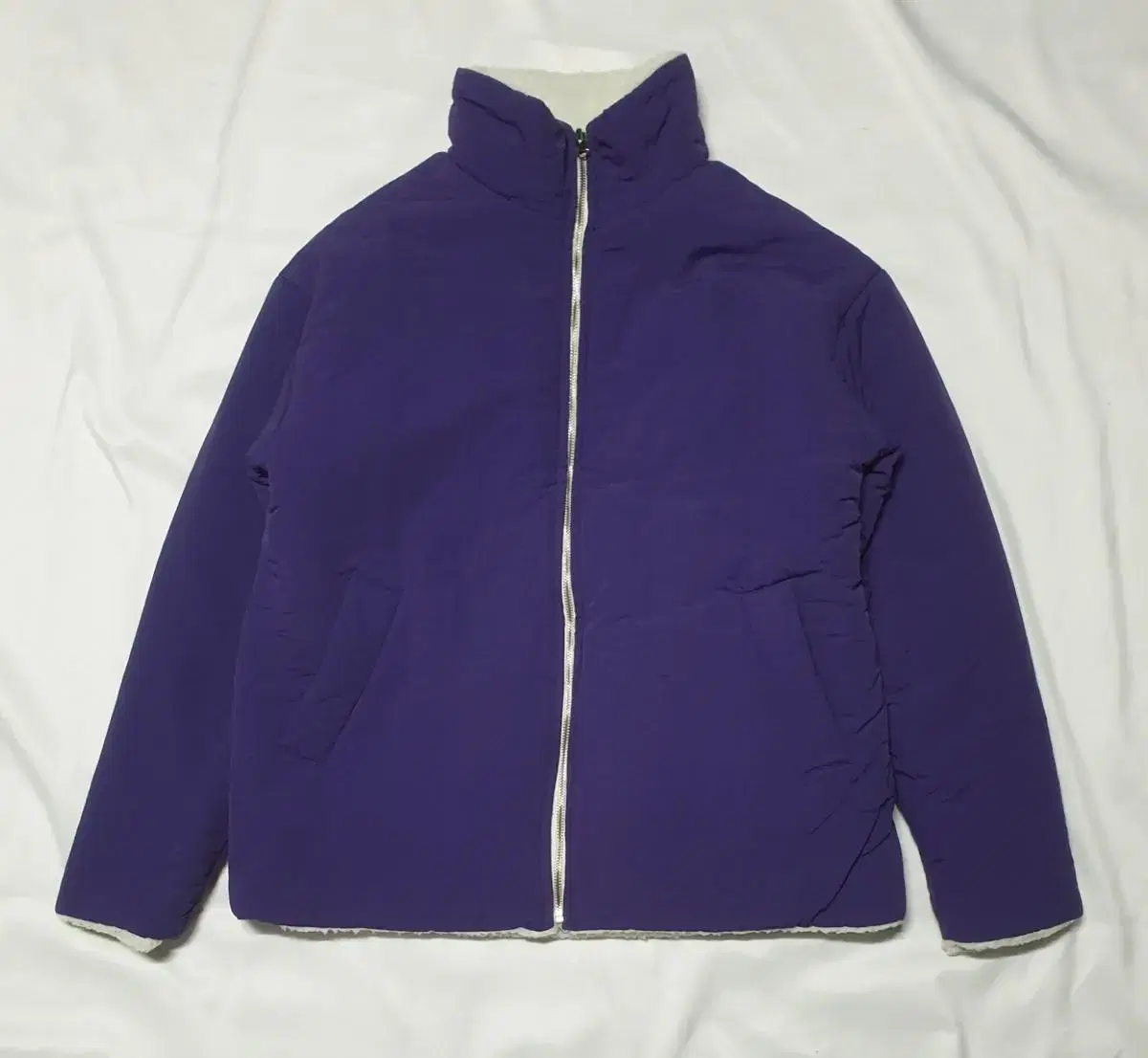 Reversible fleece jacket jumper with two sides