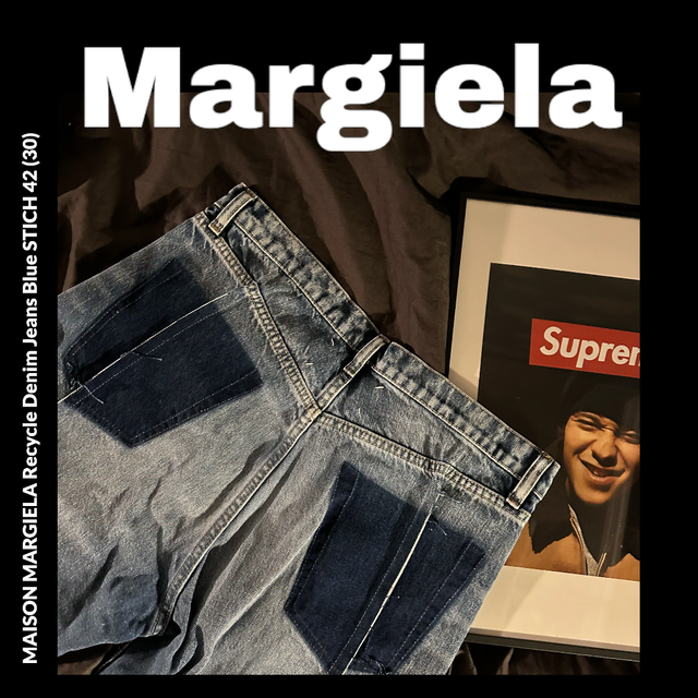 [42] Margiela 마르지엘라 리사이클 데님 진 스톤 워시 블루