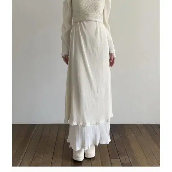 아델리오 플레인 롱드레스 크림 plain long dress