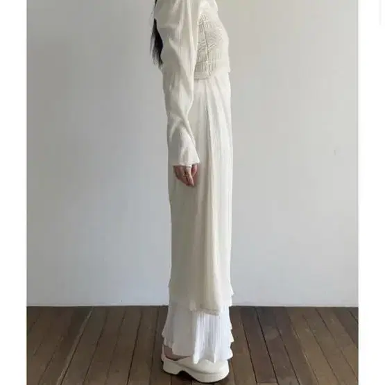 아델리오 플레인 롱드레스 크림 plain long dress