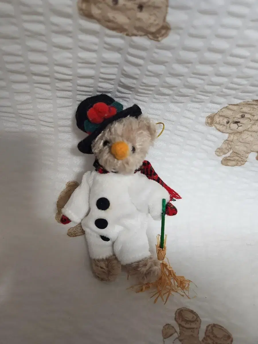 Vintage Snowman Bear Ornament