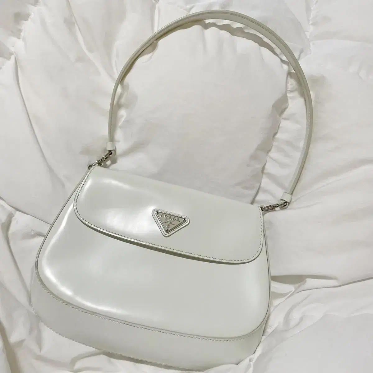 Prada Cleo Brushed Leather Shoulder Bag Pradagabag