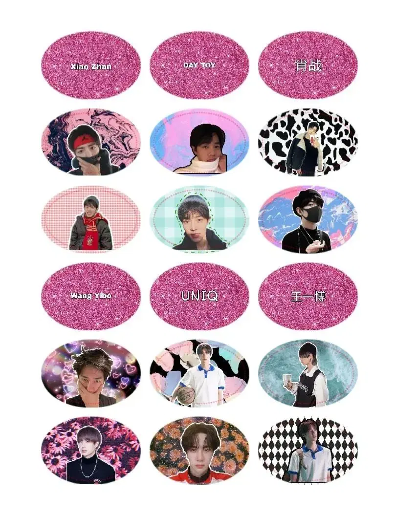 Zheng Ling, Wang Xiao sticker sell (Xiao Zhan, Wang Yibo)