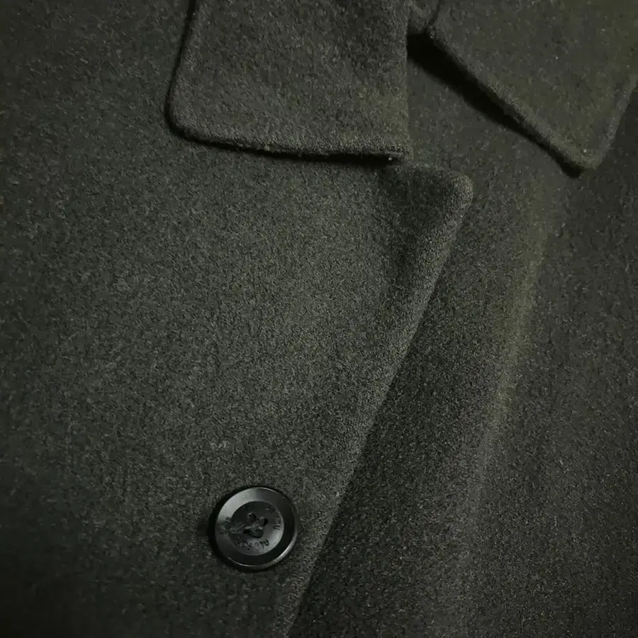 half wool coat dark khaki