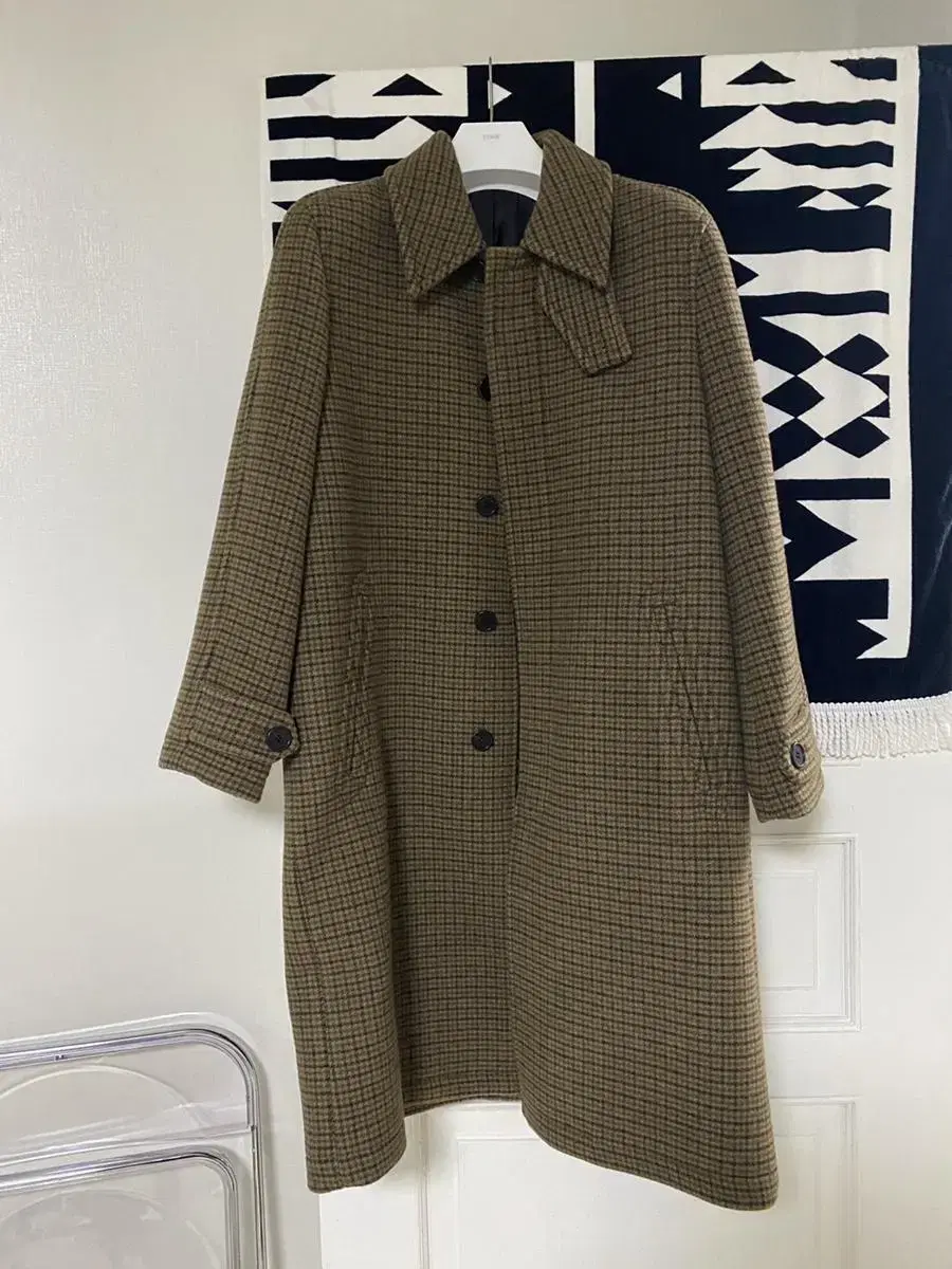 Coor Check Balmacan Coat