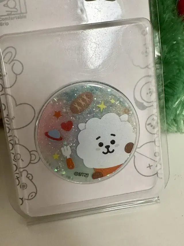 (새제품) 방탄 bt21 rj 알제이 글리터 그립톡 스마트톡