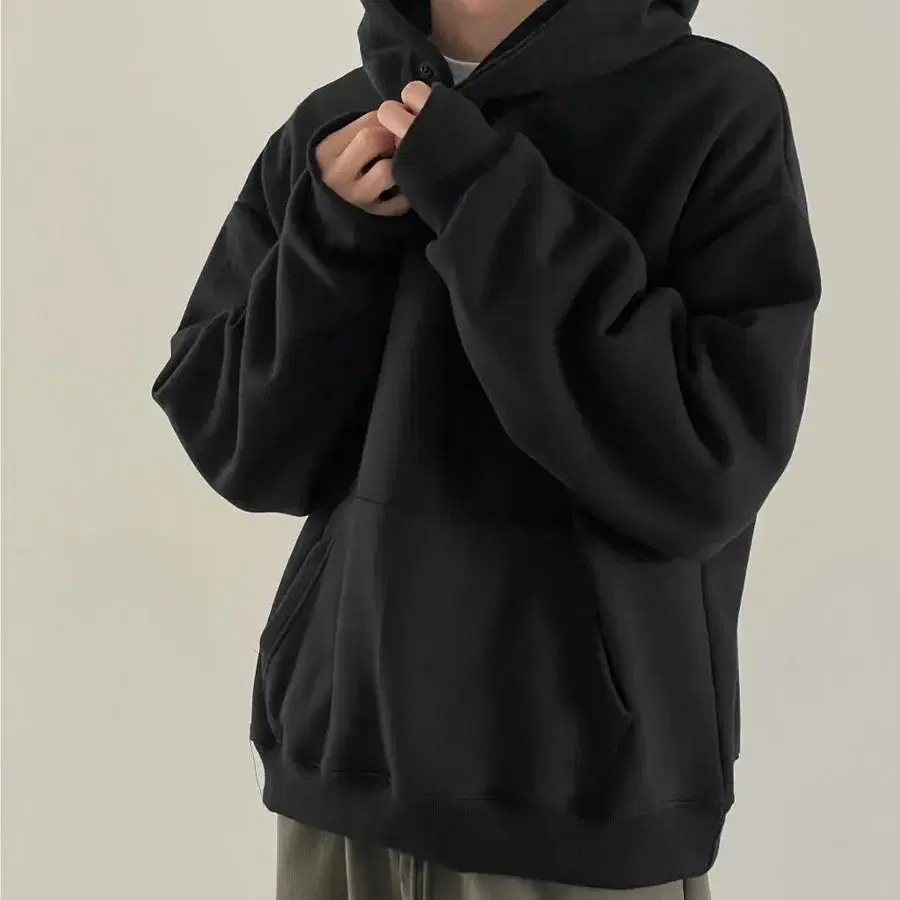 [새상품] Black 남녀공용 워머 후드 티 warmer hood T