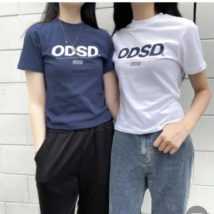 odsd 슬림핏 티셔츠(블루색상)