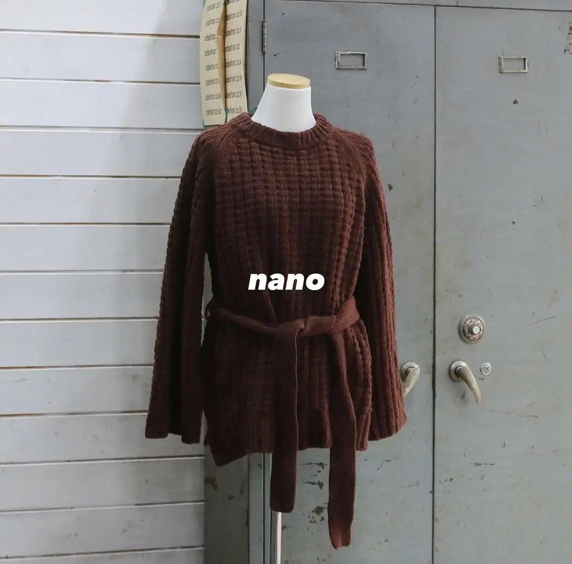 nano 벨트 니트 (여성용 Free)